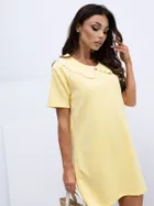 Sukienka damska, żółta, Italy Moda
