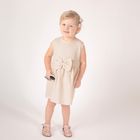 Sukienka dziewczęca bez rękawów, beżowa, Nicol