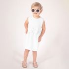 Sukienka dziewczęca bez rękawów, biała, Nicol