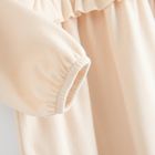 Sukienka dziewczęca z długim rękawem, beżowa, Nicol