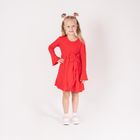 Sukienka dziewczęca z długim rękawem, czerwona, Nicol