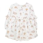 Sukienka dziewczęca z długim rękawem, ecru, Nicol