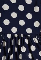 Sukienka dziewczęca z długim rękawem, granatowa, Tom Tailor