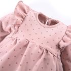 Sukienka dziewczęca z długim rękawem, różowa, Eevi