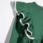 Sukienka dziewczęca z długim rękawem, zielona, Nicol