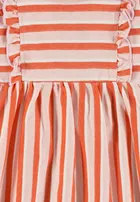 Sukienka dziewczęca z krótkim rękawem, pomarańczowa, Tom Tailor