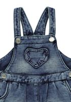 Sukienka ogrodniczka jeansowa dziewczęca, denim, Kanz