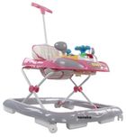Sun Baby, chodzik z kierownicą i popychaczem, różowo-szary