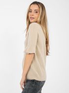 Sweter damski, beżowy, Italy Moda