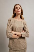 Sweter damski, beżowy, Moodo