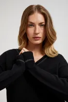 Sweter damski, czarny, Moodo