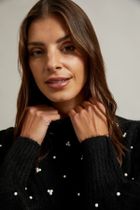 Sweter damski, czarny, Moodo