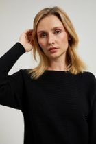 Sweter damski, czarny, Moodo