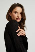 Sweter damski, czarny, Moodo