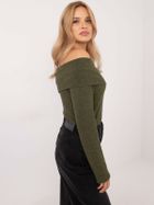 Sweter damski, khaki, Italy Moda