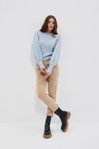 Sweter damski, niebieski, Moodo