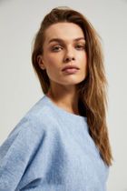 Sweter damski, niebieski, Moodo