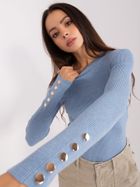 Sweter damski, niebieski, P-M