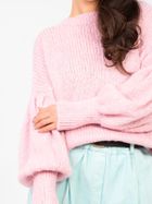 Sweter damski, oversize, różowy, Italy Moda