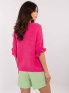 Sweter damski, oversize, różowy, Italy Moda