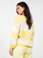 Sweter damski, oversize, żółty, Italy Moda