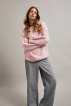 Sweter damski, różowy, Moodo