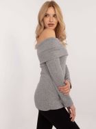 Sweter damski, szary, Italy Moda