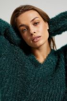 Sweter damski, zielony, Moodo