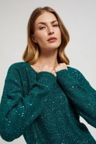 Sweter damski, zielony, Moodo
