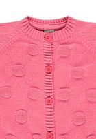 Sweter dziewczęcy, rozpinany, różowy, Kanz