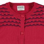 Sweter dziewczęcy, rozpinany, różowy, Kanz