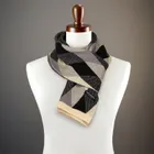 Szalik męski, beżowo-czarny, Peterson