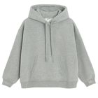 Szara bluza z kapturem o kroju oversize NOWEAR