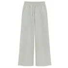 Szare spodnie dresowe z szeroką nogawką wide oversize NOWEAR