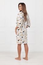 Szlafrok damski, biały, Soreno, Italian Fashion