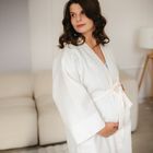 Szlafrok damski, ciążowy, ecru, Eevi