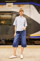 Szorty damskie, niebieskie, Moodo