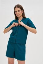 Szorty damskie, turkusowe, Moodo