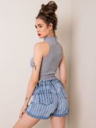 Szorty jeansowe damskie, niebieskie, Factory Price