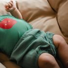 Szorty muślinowe chłopięce, bloomersy, zielone, Eevi