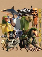 T-shirt chłopięcy, beżowy, Tup Tup