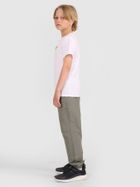 T-shirt chłopięcy, biały, 4F