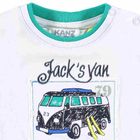 T-shirt chłopięcy, biały, Kanz