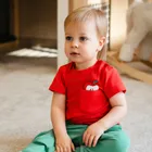 T-shirt chłopięcy, czerwony, Eevi