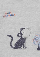 T-shirt chłopięcy, szary, Tom Tailor