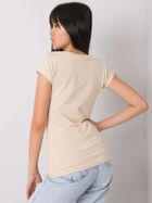 T-shirt damski, beżowy, Ex Moda