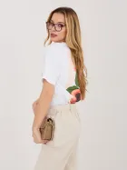 T-shirt damski, biały, Sublevel