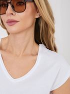 T-shirt damski, biały, Sublevel