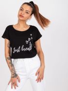 T-shirt damski, czarny, Mayflies