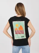 T-shirt damski, czarny, Sublevel